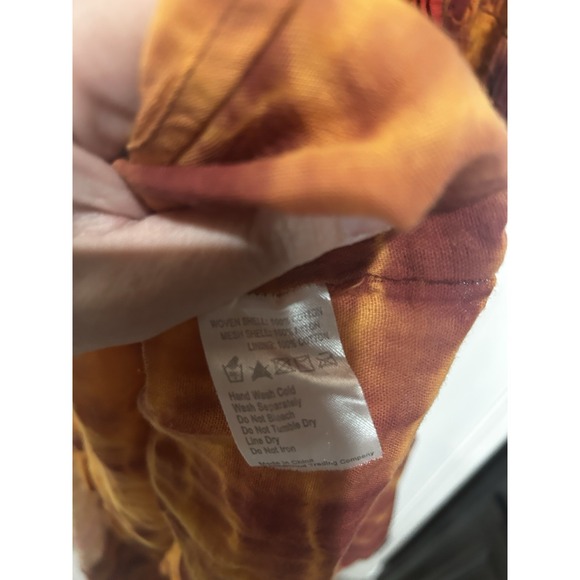 Earthbound Trading Orange Tie Dye Lace Fairy Dress M Renaissance Boho Festival - Picture 8 of 10